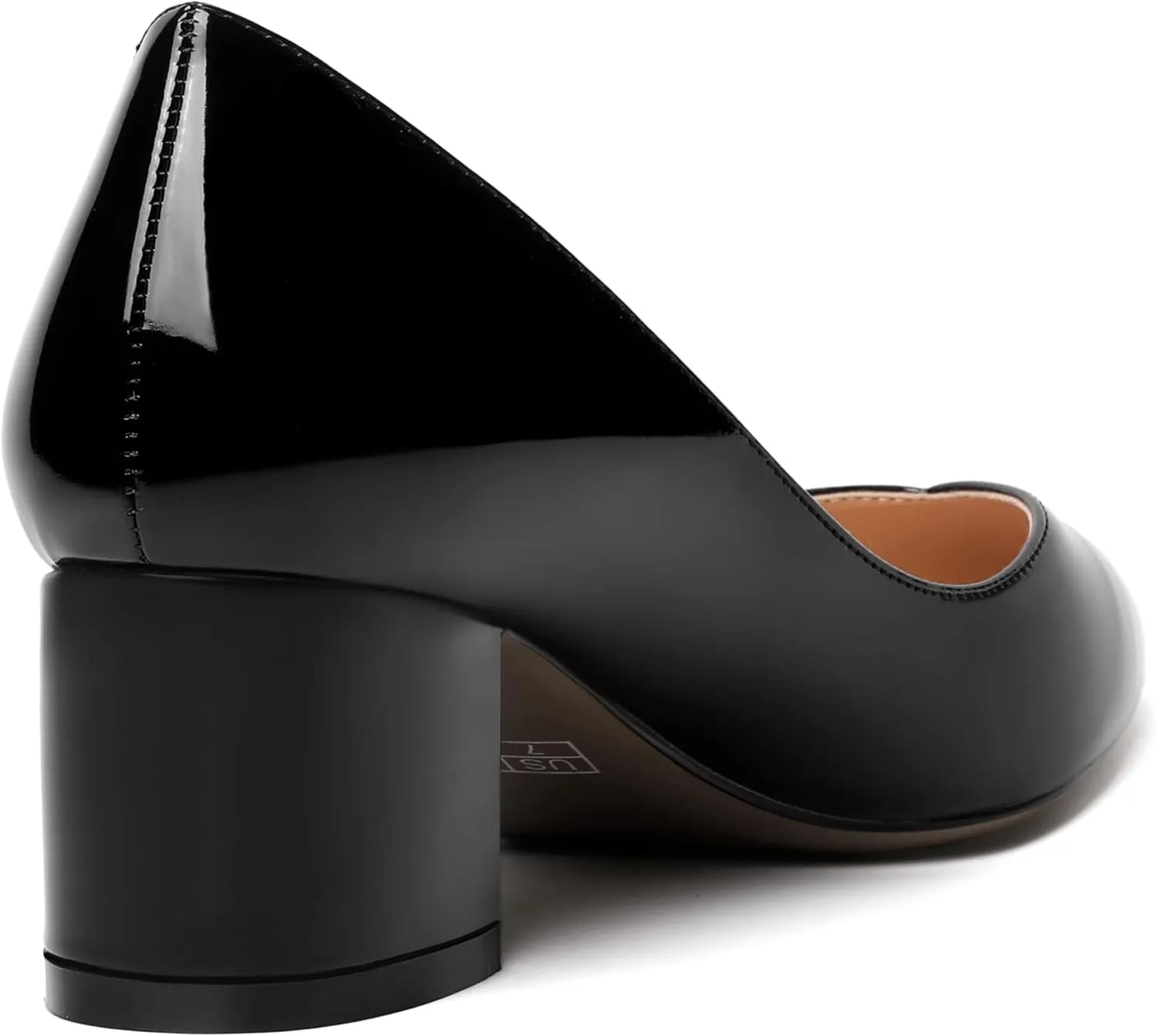 MOVINSTEPS Womens Pointed Toe Slip On Dress Dating Chunky Low Heel Pumps Shoes 2 Inch