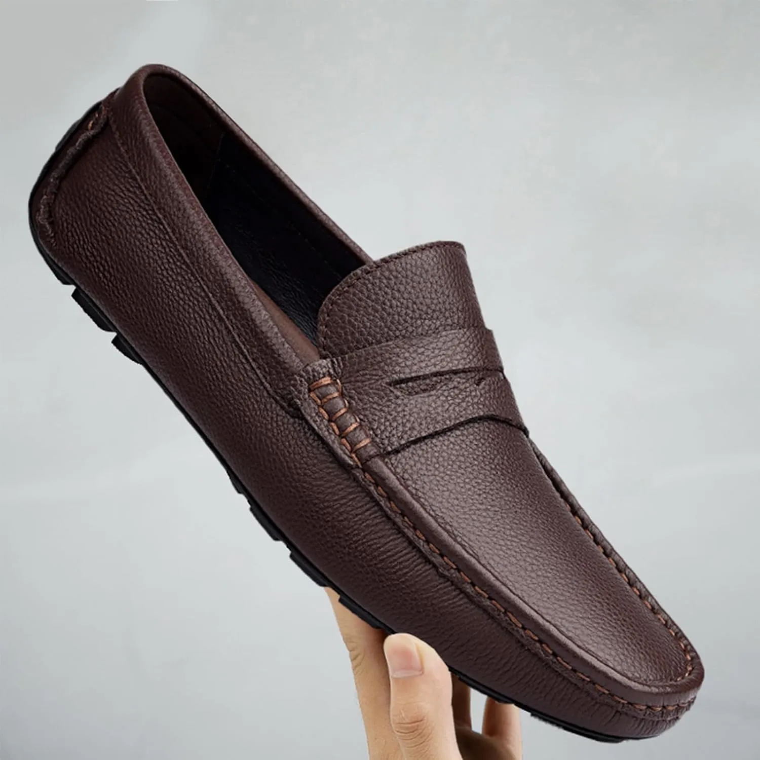 MWX Men's Dress Loafers Black Casual Slip On Shoes Fashion Soft Lightweight Boat Shoes