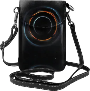 Mysterious Cosmic Black Holes Pattern Phone Bag > Soft, Durable And Waterproof For Women Shoulder Straps Bag Carry Card Cosmetics 7.6x2.9 In Good