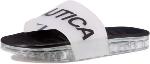 Nautica Women's Athletic Slide Sandals - Comfort Slip-On Shower Shoes, Quick-Dry Beach Sandals, Non-Slip Boat Slides for Pool & Casual Wear