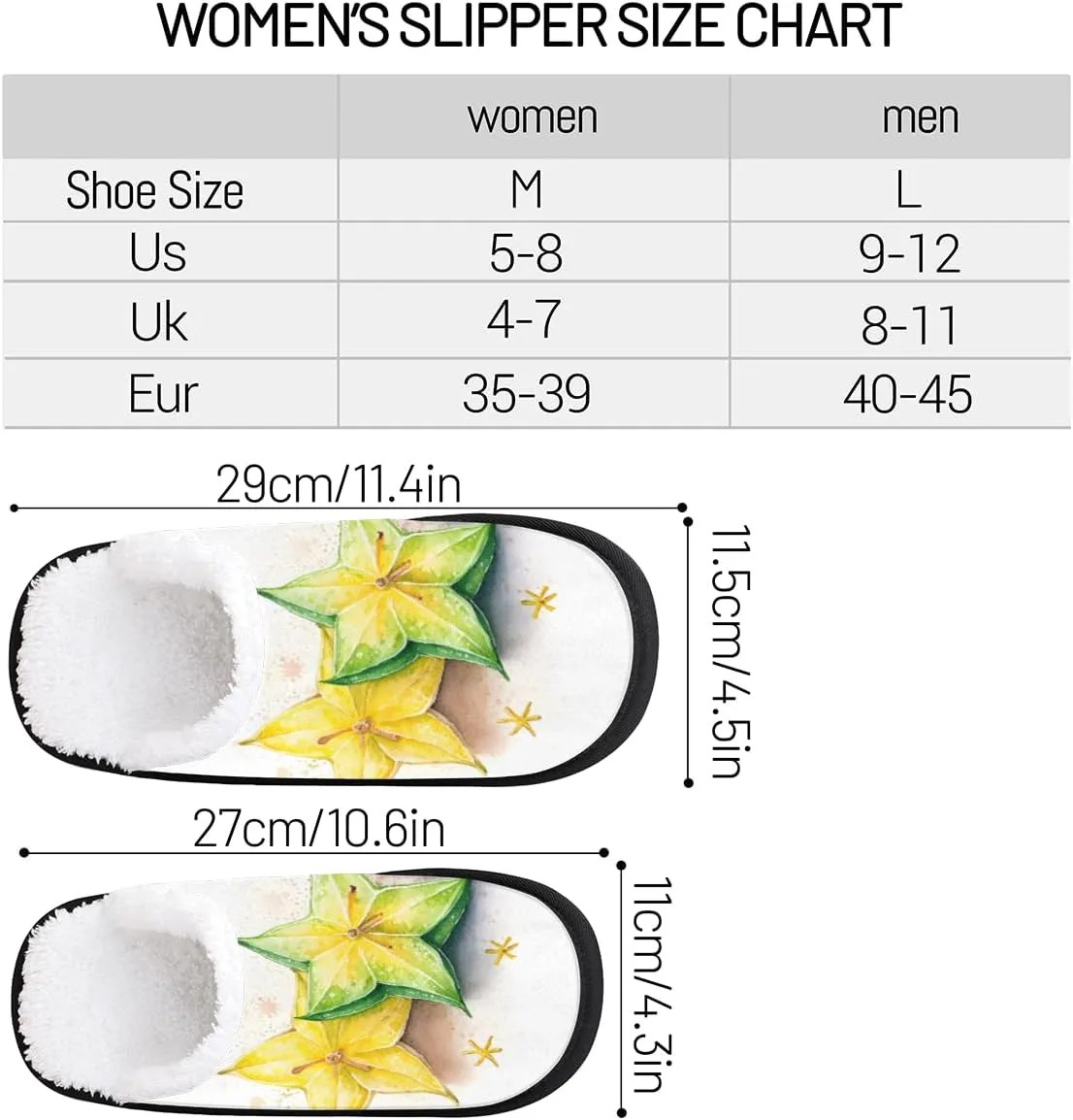 Nectarines Women's Indoor Bedroom Slippers Soft Fuzzy Slip On House Slippers for Winter Bedroom Outdoor