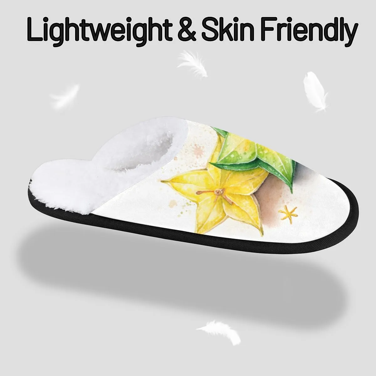 Nectarines Women's Indoor Bedroom Slippers Soft Fuzzy Slip On House Slippers for Winter Bedroom Outdoor