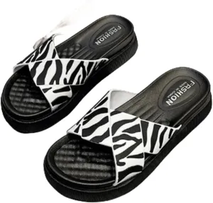 Nevka Women's Flip Flops & Beach Slippers in Trendy Leopard and Zebra Prints Stride into Summer Chic Fashionista with Ins Style