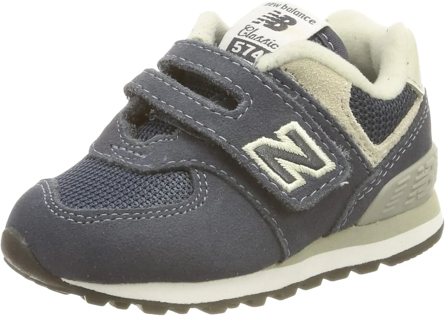 New Balance Baby-Boy's 574 V1 Evergreen Hook and Loop Sneaker