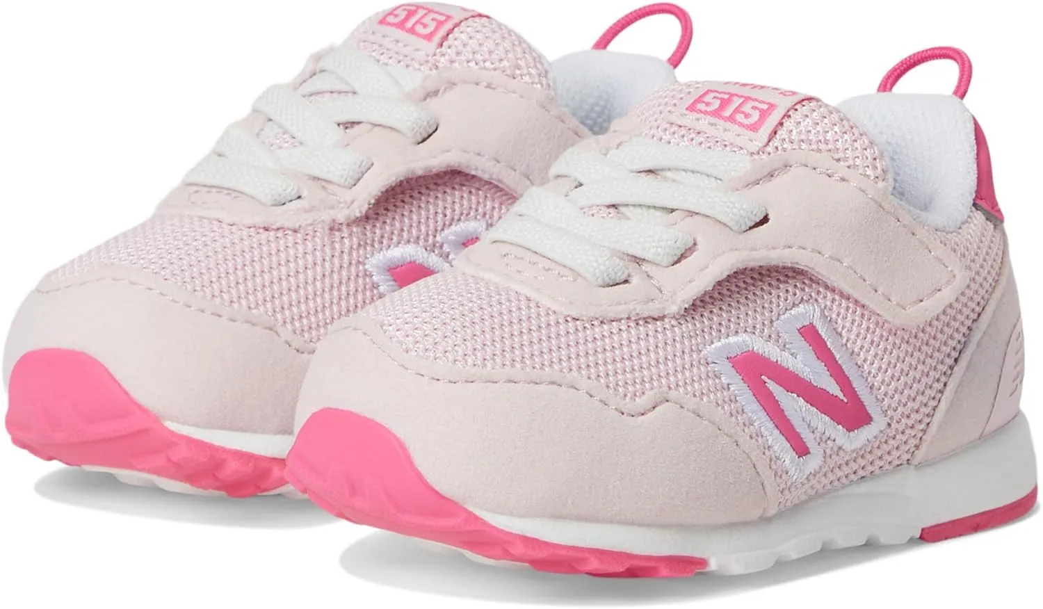 New Balance Kids 515 V1 New-b Hook and Loop Sneaker, Rose Sugar/Dragon Berry, 5.5 Wide US Unisex Toddler