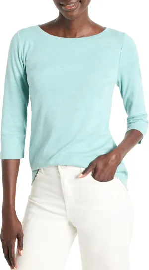 NIC ZOE Women's 3/4 Sleeve Boat Tee