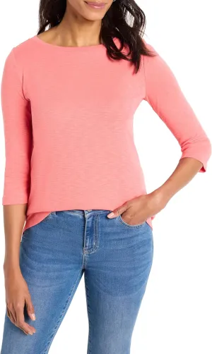 NIC ZOE Women's 3/4 Sleeve Boat Tee