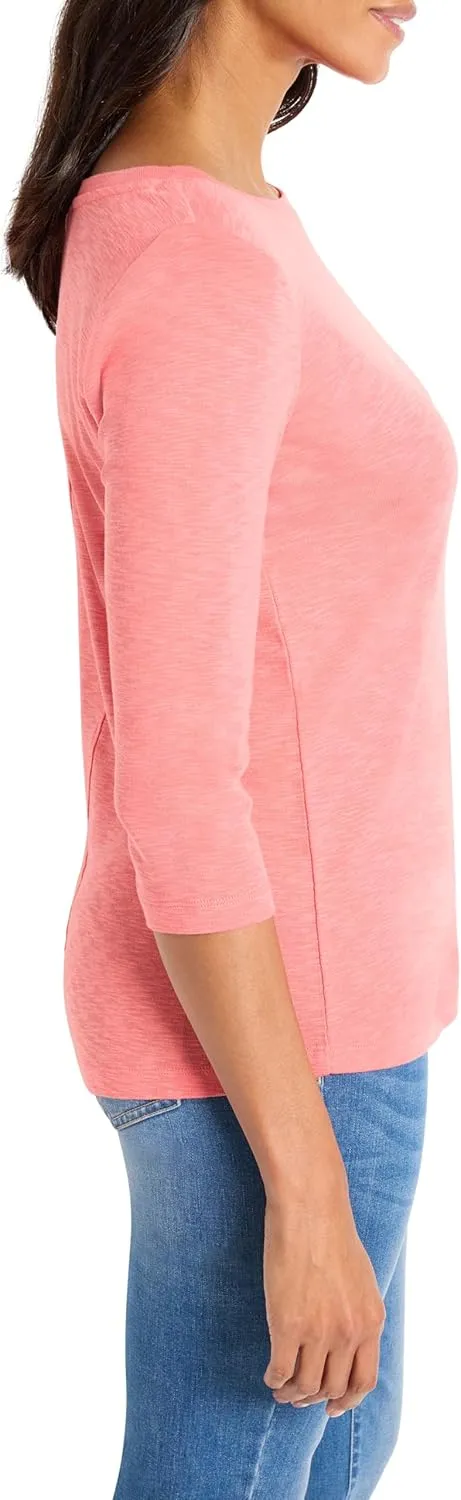 NIC ZOE Women's 3/4 Sleeve Boat Tee