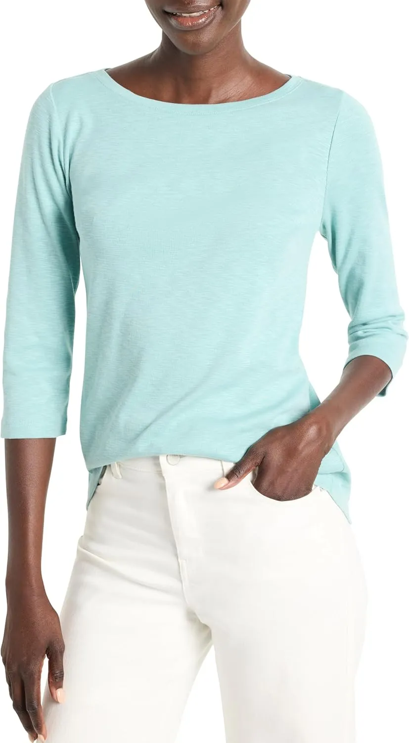 NIC ZOE Women's 3/4 Sleeve Boat Tee
