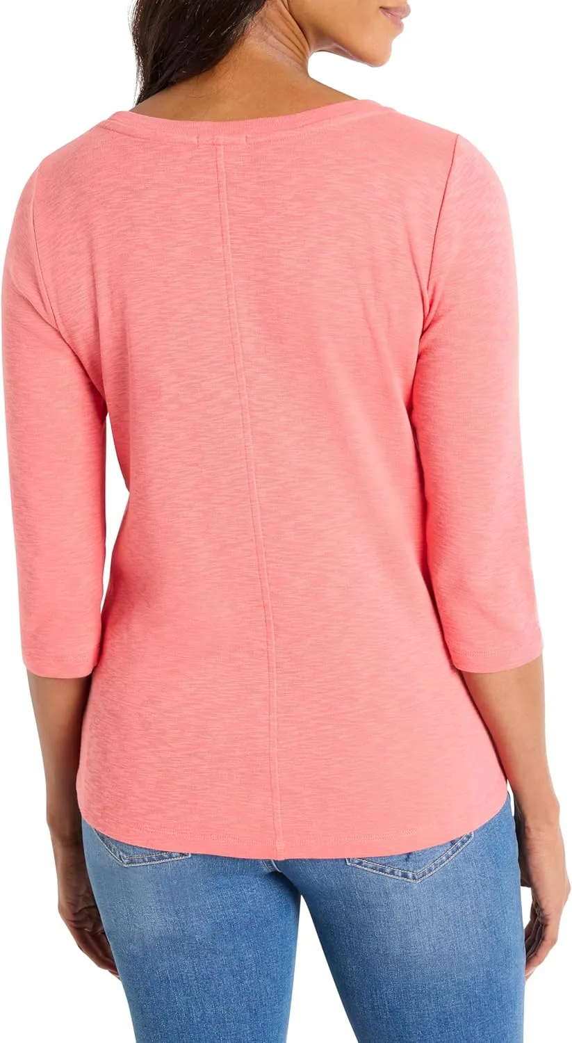 NIC ZOE Women's 3/4 Sleeve Boat Tee