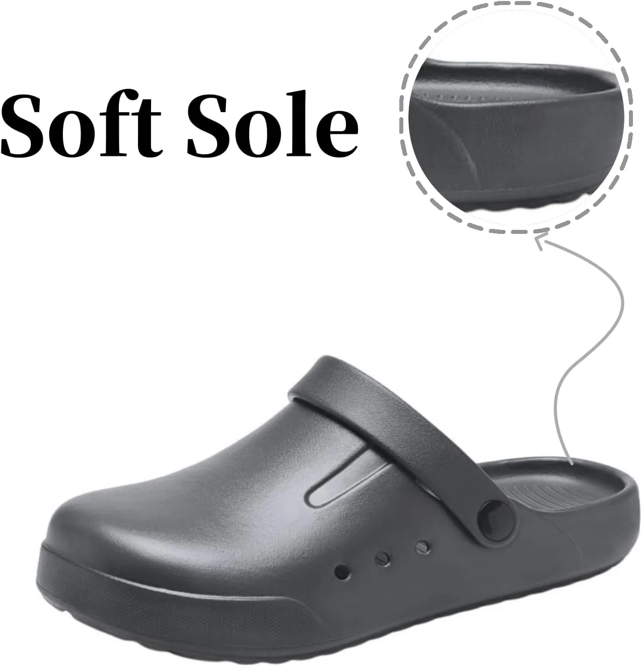 Nihaoya Clogs for Men and Womens Garden Shoes Slip-on Outdoor Beach Slippers Comfort Slip Resistant Sandals Lightweight Breathable