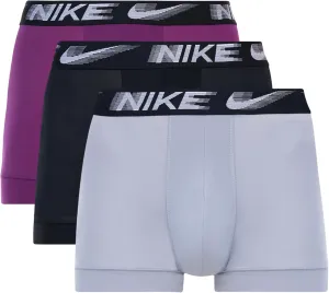 Nike Men's Dri-FIT Essential 3-pack Microfiber 4-Inch Boxer Trunks - Viotech/Wolf Grey/Black, X-Large