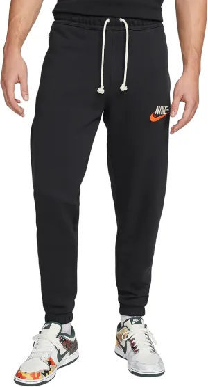 Nike Sportswear Men's Sneaker Pants (Medium, Off Noir/Off Noir/Sail/Team Orange)