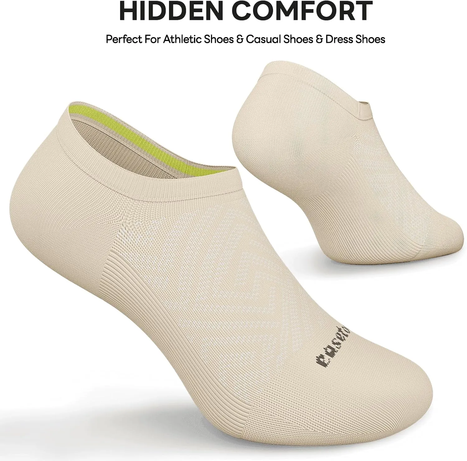 No Show Socks Women, 8 Pairs Low Cut Ankle Non Slip Casual Invisible Liner Athletic Running Socks