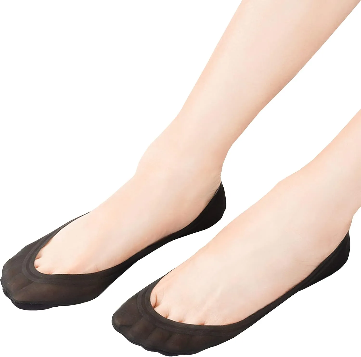No Show Socks Women Ultra Low Cut Liner Socks for Flats Thin Non Slip Hidden Invisible Socks Nylon Boat Line 4/6 Packs