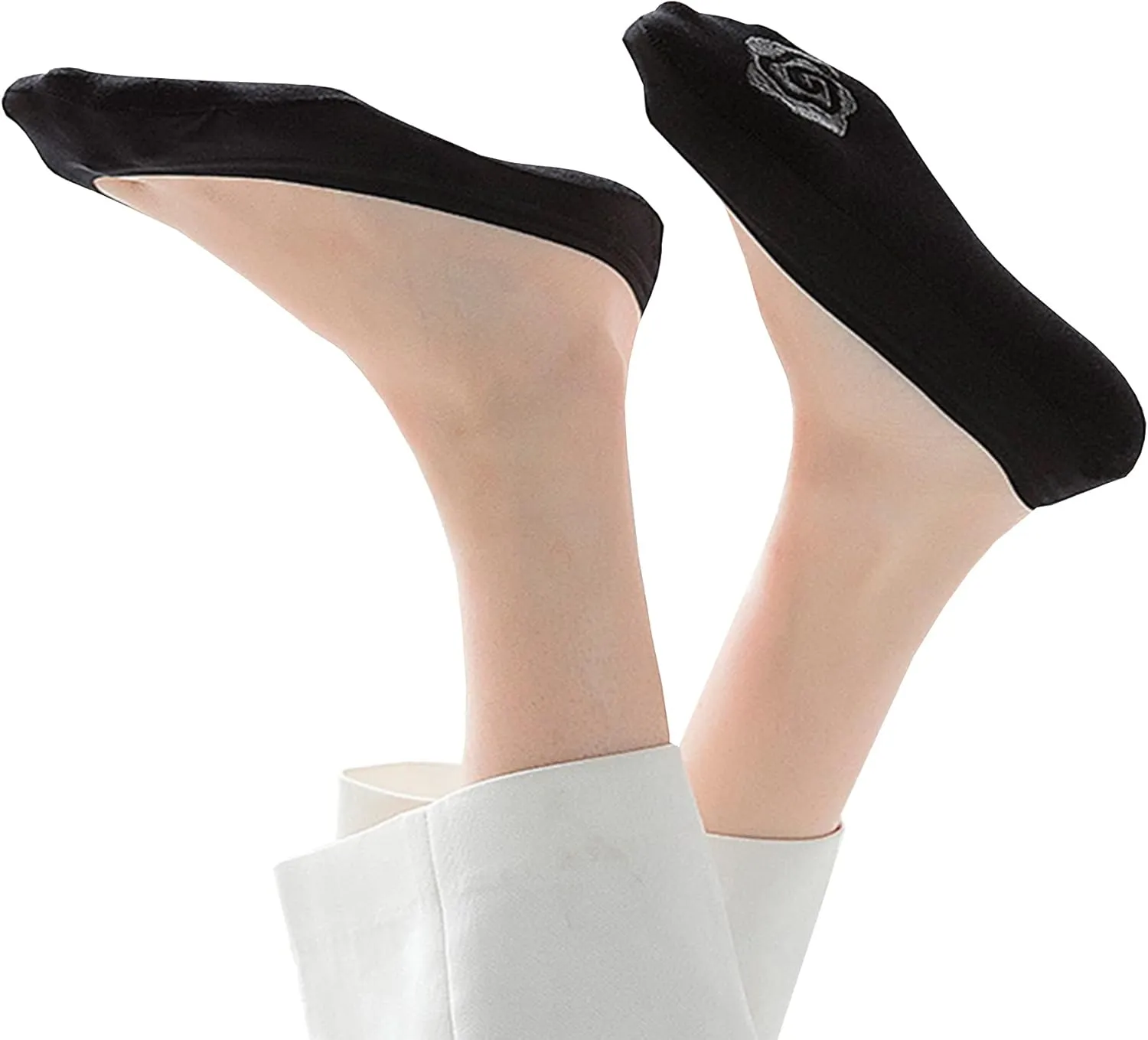 No Show Socks Women Ultra Low Cut Liner Socks for Flats Thin Non Slip Hidden Invisible Socks Nylon Boat Line 4/6 Packs