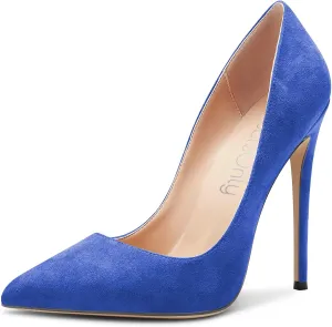 NobleOnly Women Stiletto High Heel Pointed Toe Pumps Slip-on Office Sexy Classic Shoes
