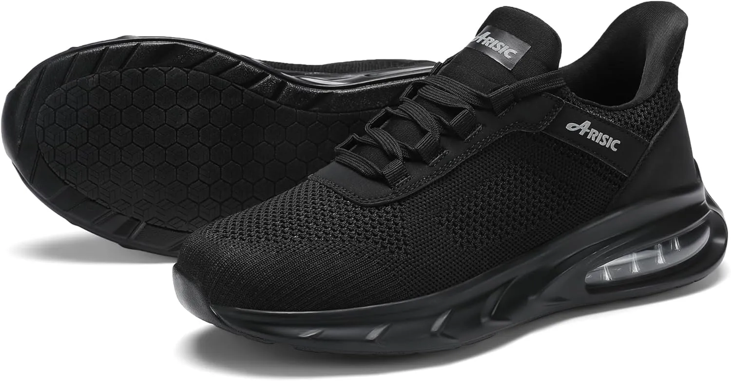 Non Slip Work Shoes for Men Waterproof Slip On Sneakers Comfortable Restaurant Kitchen Chef Slip Resistant Walking Shoes Hands Free Slip in Sneaker Men Footwear