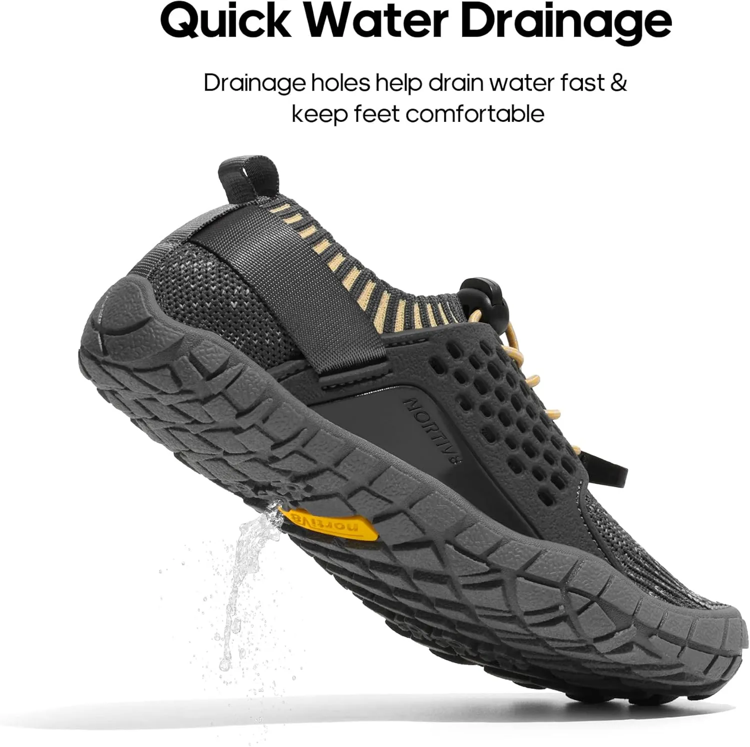 NORTIV 8 Kids Water Shoes, Lightweight Quick Dry Barefoot Athletic Aqua Sports Shoes for Boys & Girls, Outdoor, Summer
