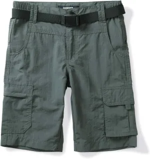 OCHENTA Men & Boys' Quick Dry Cargo Hiking Shorts Elastic Waist Athletic Outdoor Scout Fishing