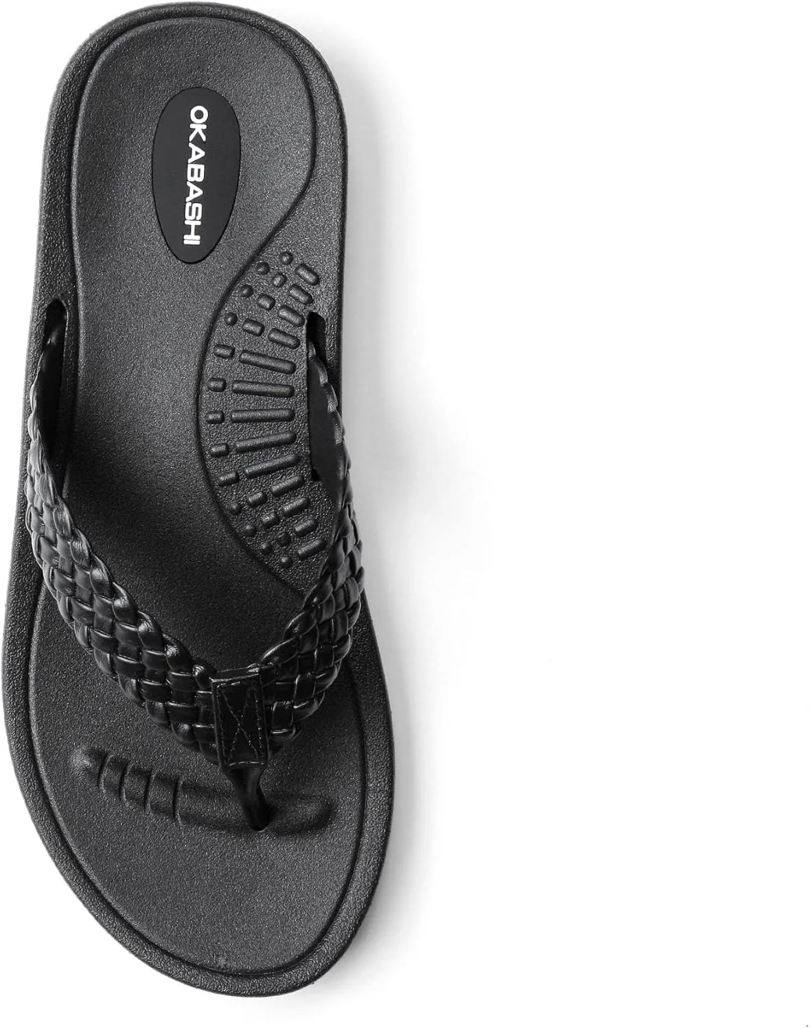 OKABASHI Women's Baha Flip Flop | Contoured Footbed w/Arch Support for All-Day Comfort | Slip-Resistant & Waterproof | Sustainably Made in The USA