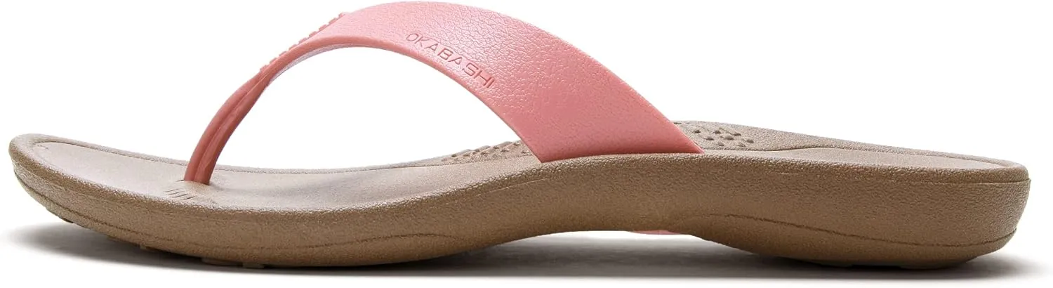 OKABASHI Women's Breeze Flip Flop | Contoured Footbed w/Arch Support for All-Day Comfort | Slip-Resistant & Waterproof | Sustainably Made in The USA
