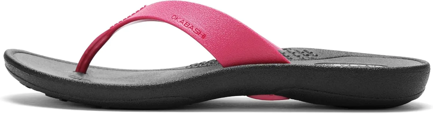 OKABASHI Women's Breeze Flip Flop | Contoured Footbed w/Arch Support for All-Day Comfort | Slip-Resistant & Waterproof | Sustainably Made in The USA