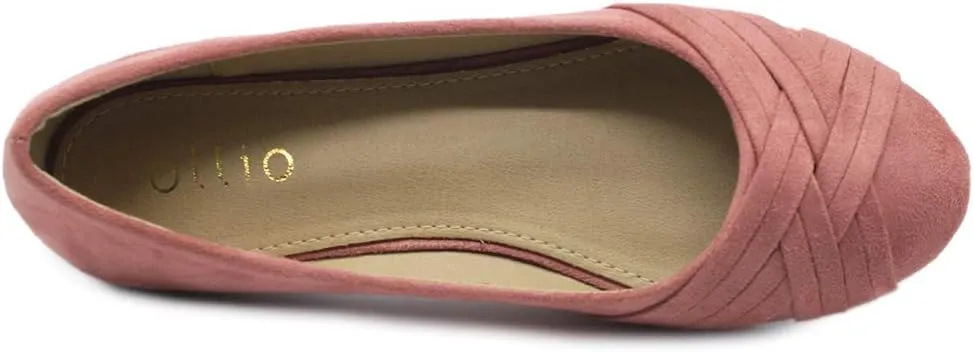 Ollio Women's Ballet Shoe Cute Casual Comfort Flat