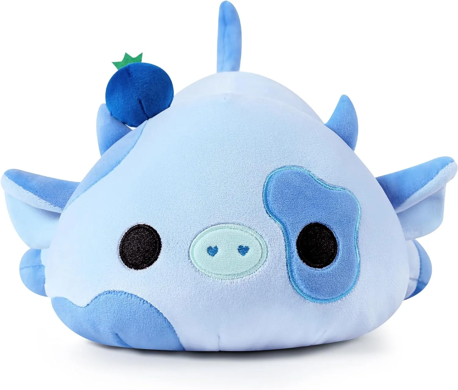 Onsoyours 9 Inch Cow Plush with Blueberry Headwear, Cute Blueberry Cow Stuffed Animal, Little Ultrasoft Plush Toy Gift for Kids