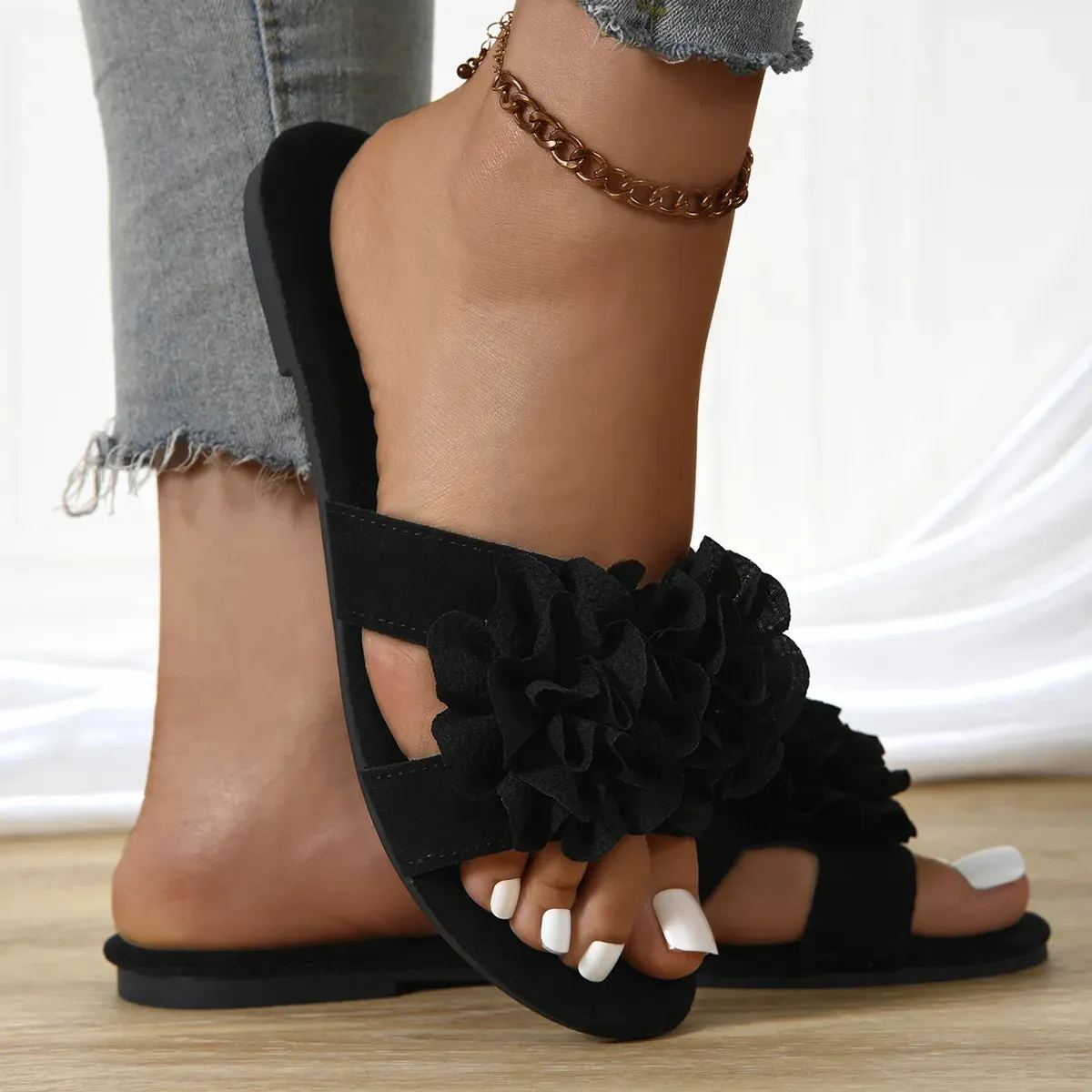 Open Toe Flats Sandals