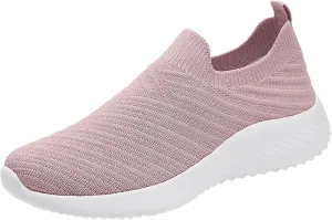 Orthopedic Shoes for Women Wide Width No Laces Casual Ladies Sneakers Stylish Soft Slip-On Knitted Mesh Loafers Shoes