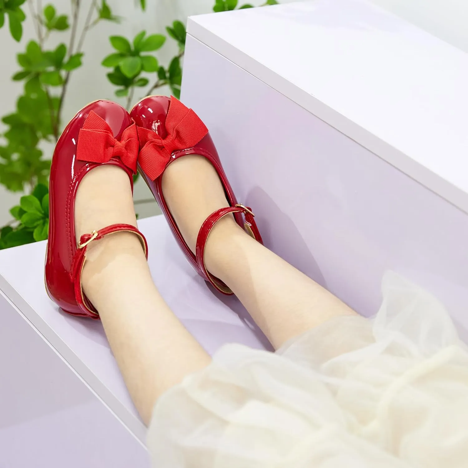 Otter MOMO Toddler Little Girls Princess Shoes Mary Jane Ballerina Flats Flower Girl Dress Shoes