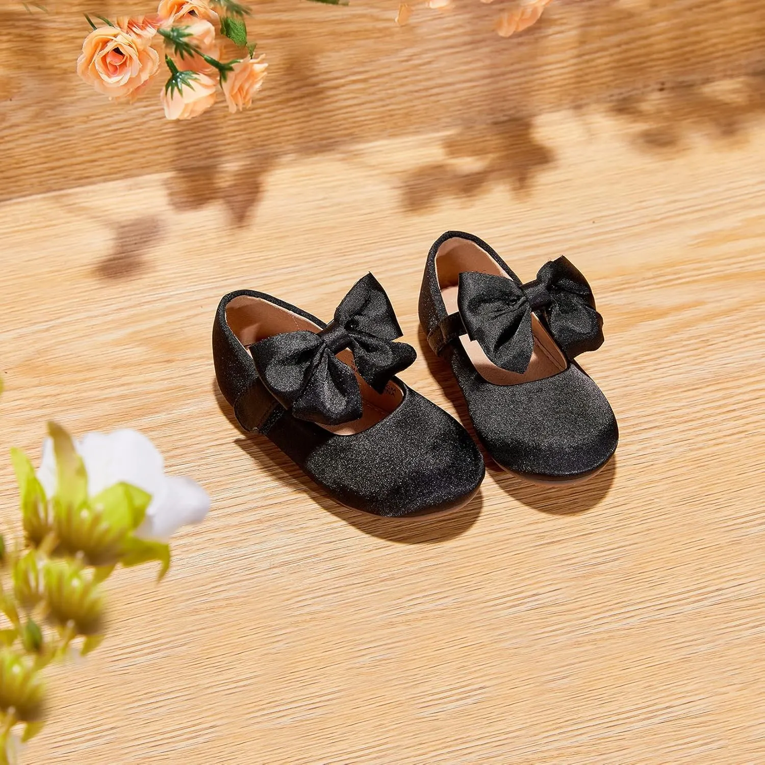 Otter MOMO Toddler Little Girls Princess Shoes Mary Jane Ballerina Flats Flower Girl Dress Shoes