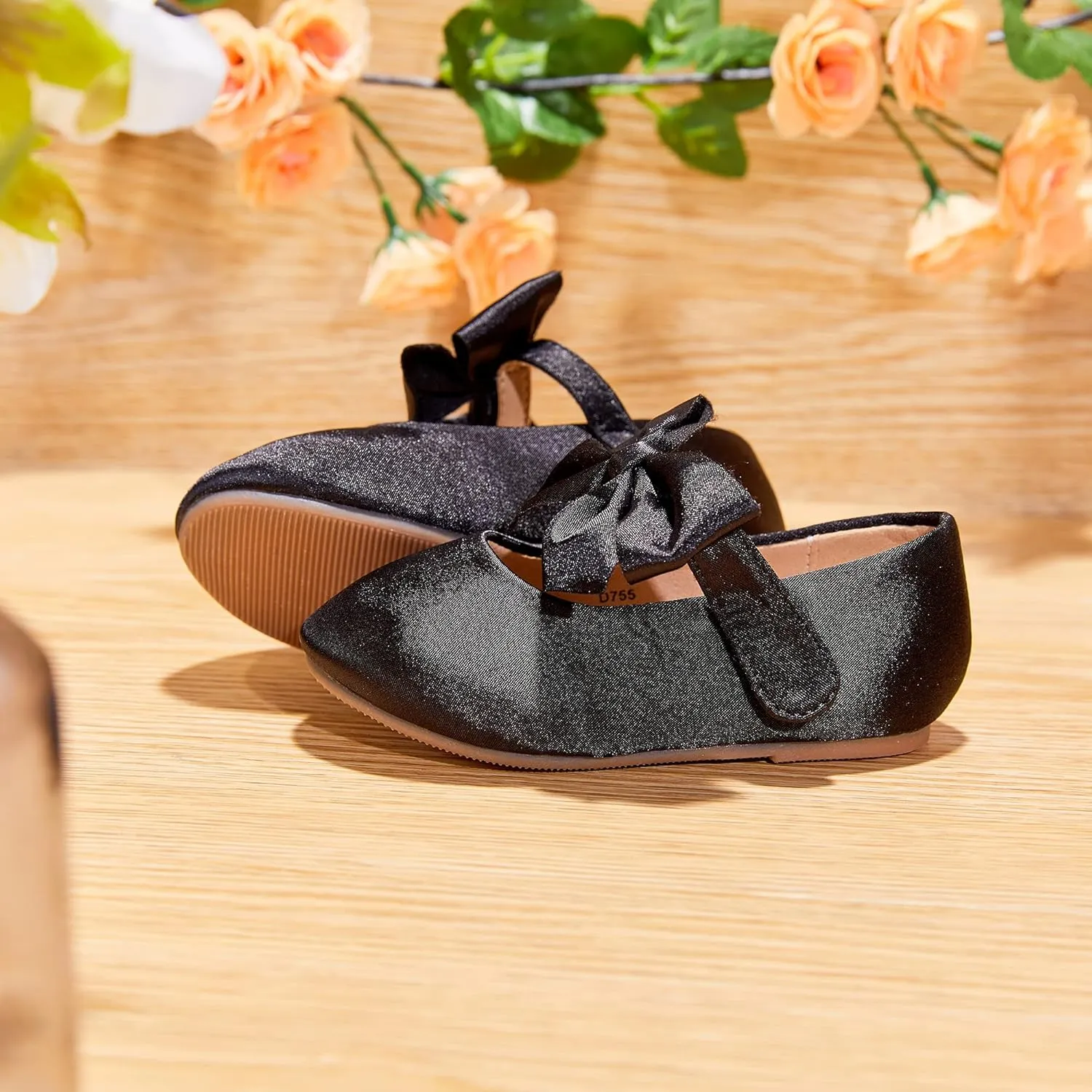 Otter MOMO Toddler Little Girls Princess Shoes Mary Jane Ballerina Flats Flower Girl Dress Shoes