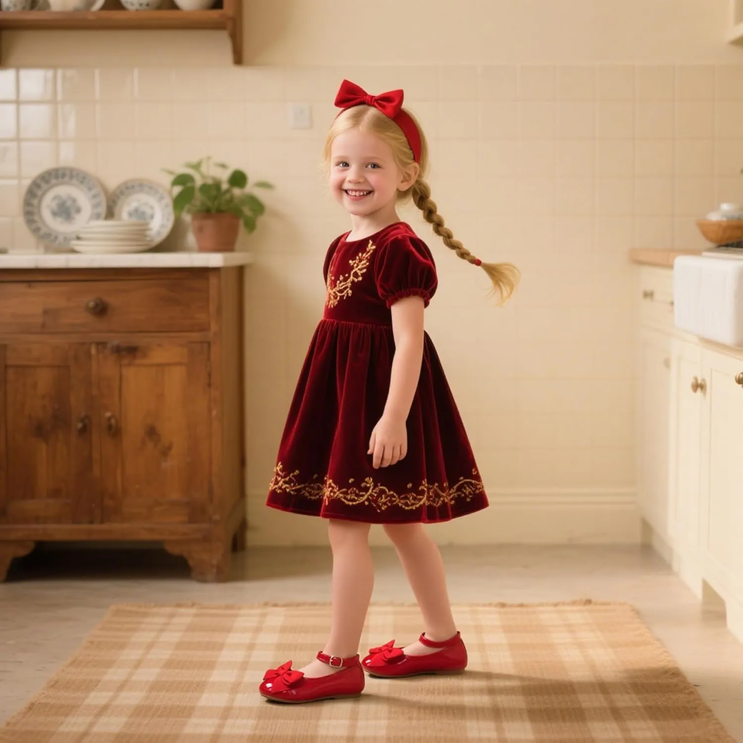 Otter MOMO Toddler Little Girls Princess Shoes Mary Jane Ballerina Flats Flower Girl Dress Shoes