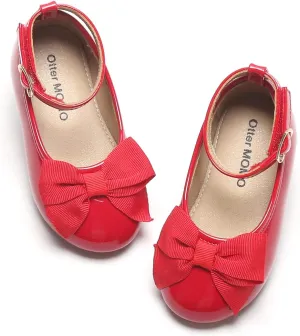 Otter MOMO Toddler Little Girls Princess Shoes Mary Jane Ballerina Flats Flower Girl Dress Shoes