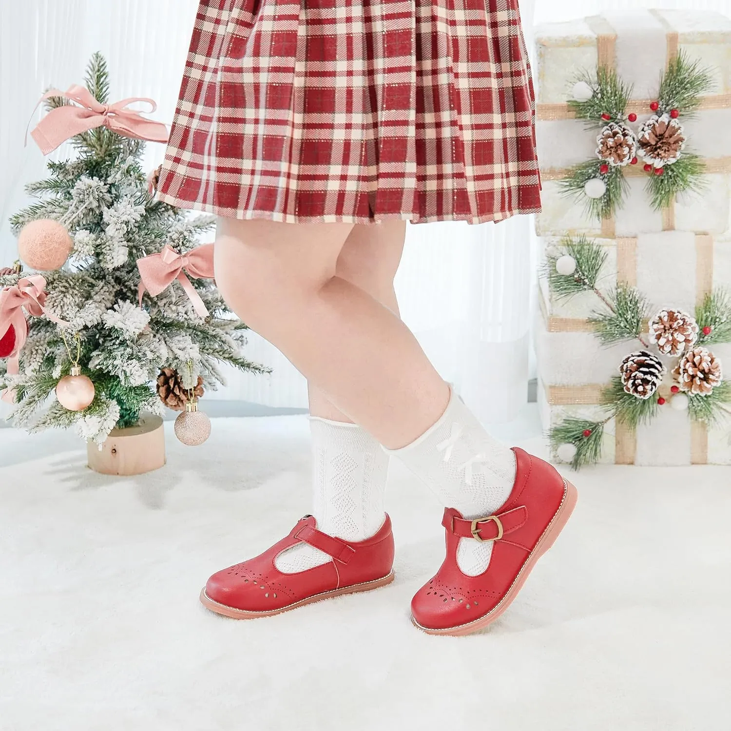 Otter MOMO Toddler/Little Girls Mary Jane Slip-on School Uniform Party Dress Shoes
