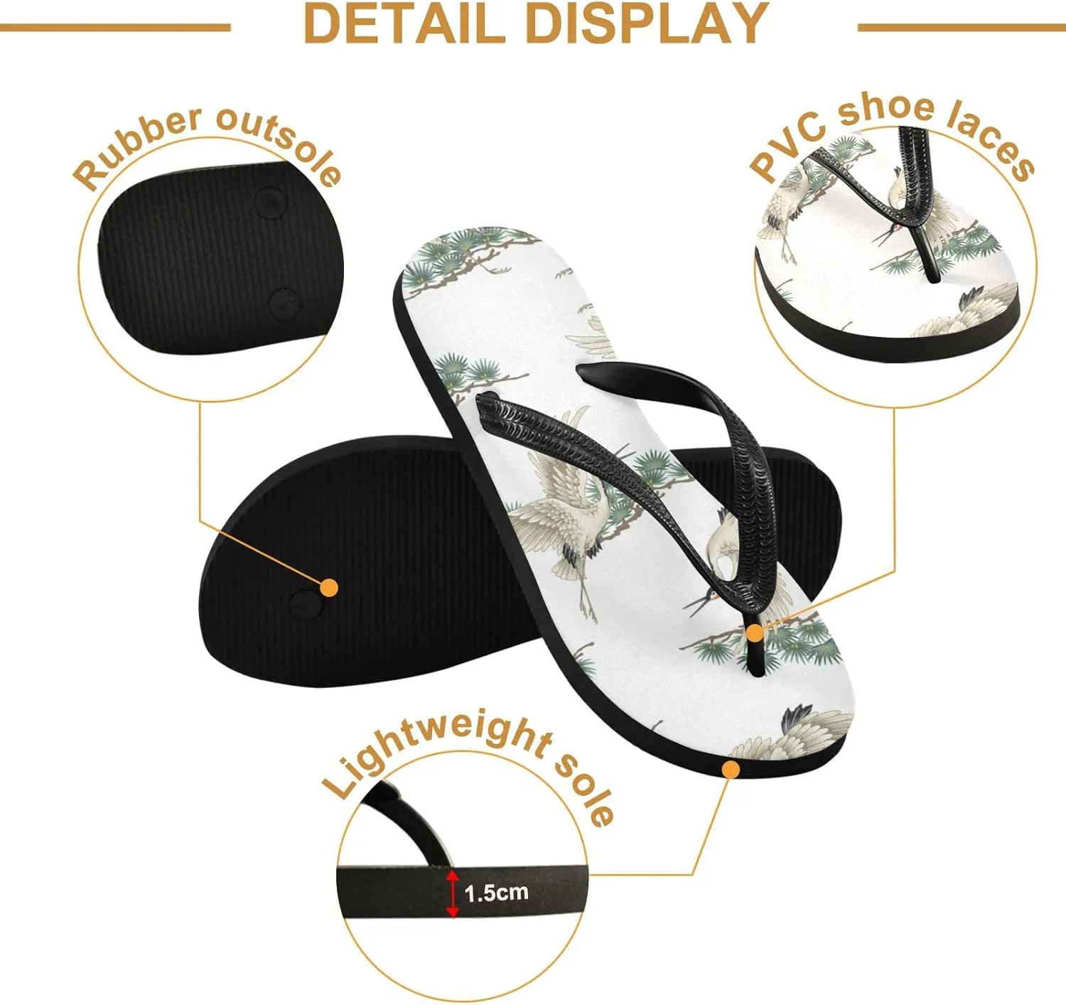 Oyihfvs Flip Flops Flip Sandal Home Slippers Hotel Spa Bedroom for Men Women XS-XXL