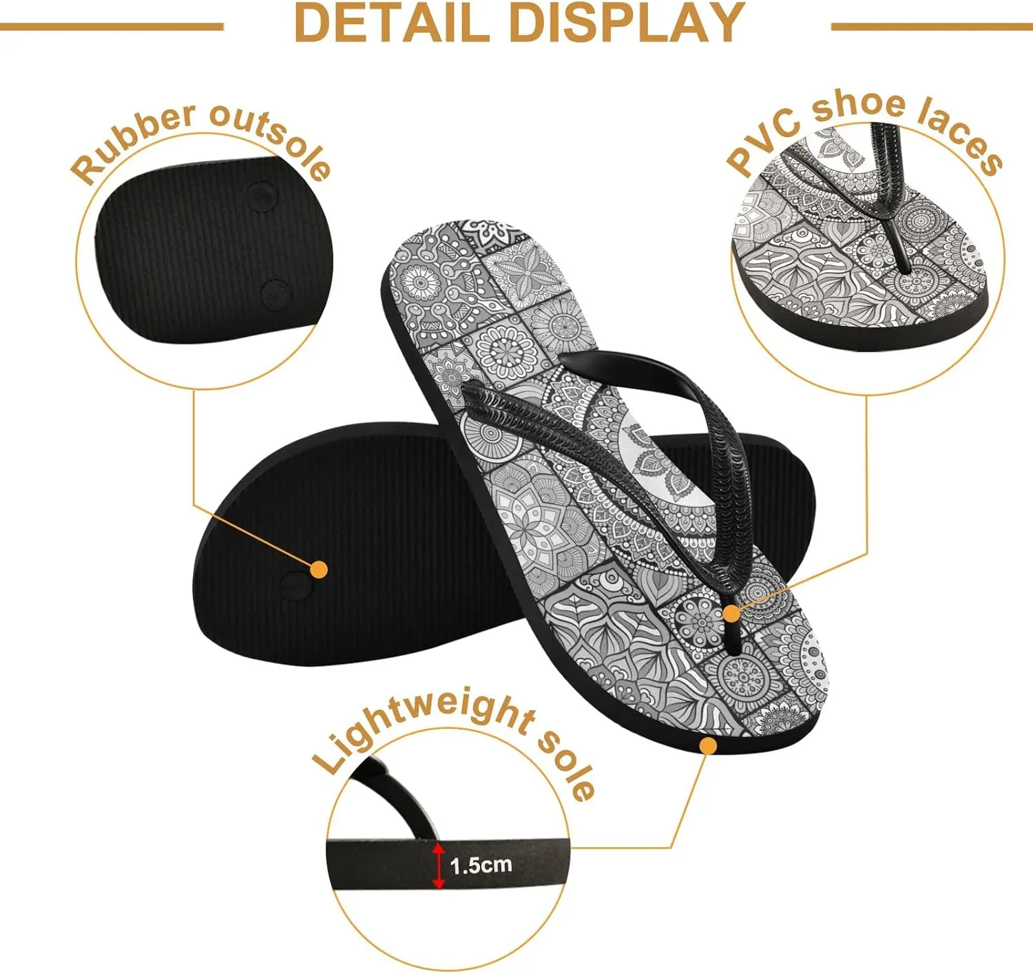 Oyihfvs Flip Flops Flip Sandal Home Slippers Hotel Spa Bedroom for Men Women XS-XXL
