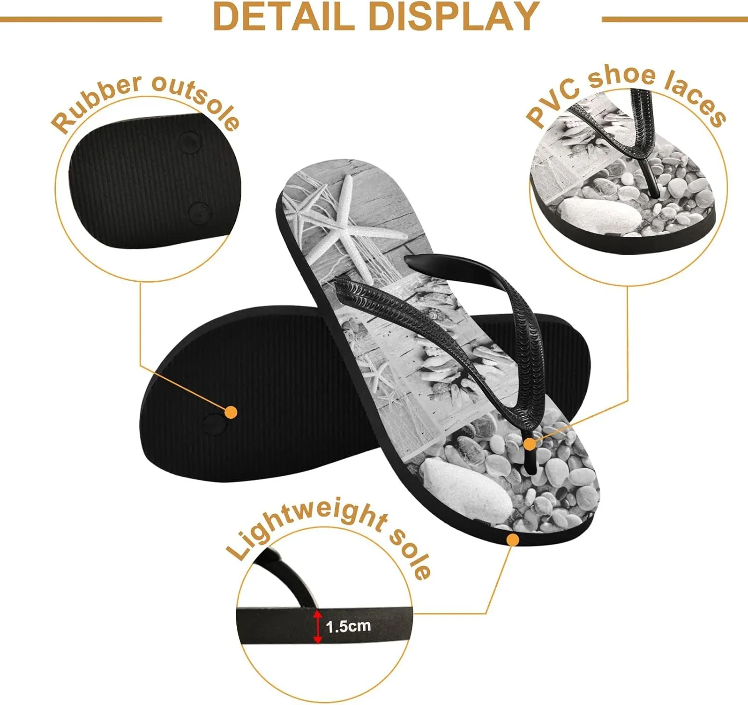Oyihfvs Flip Flops Flip Sandal Home Slippers Hotel Spa Bedroom for Men Women XS-XXL