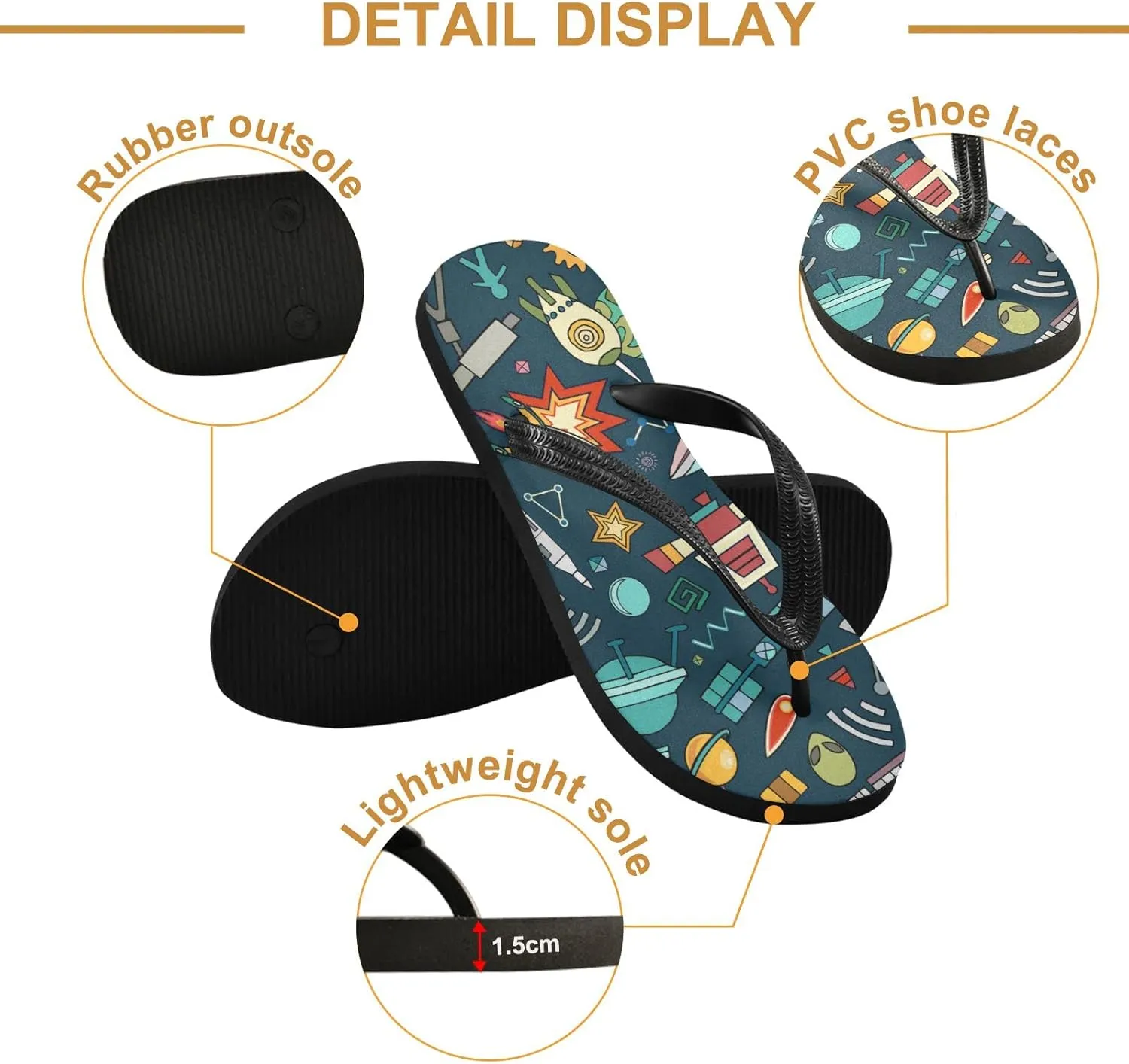 Oyihfvs Flip Flops Flip Sandal Home Slippers Hotel Spa Bedroom for Men Women XS-XXL