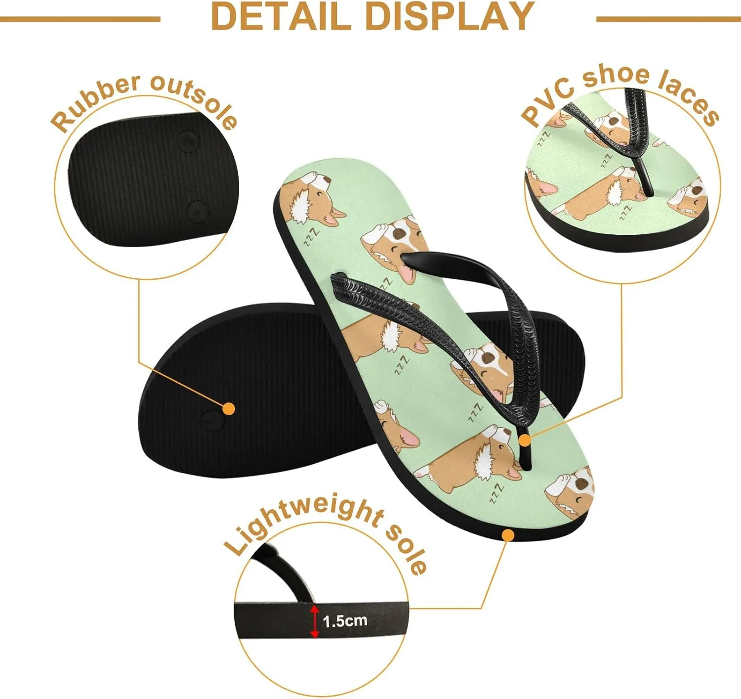 Oyihfvs Flip Flops Flip Sandal Home Slippers Hotel Spa Bedroom for Men Women XS-XXL