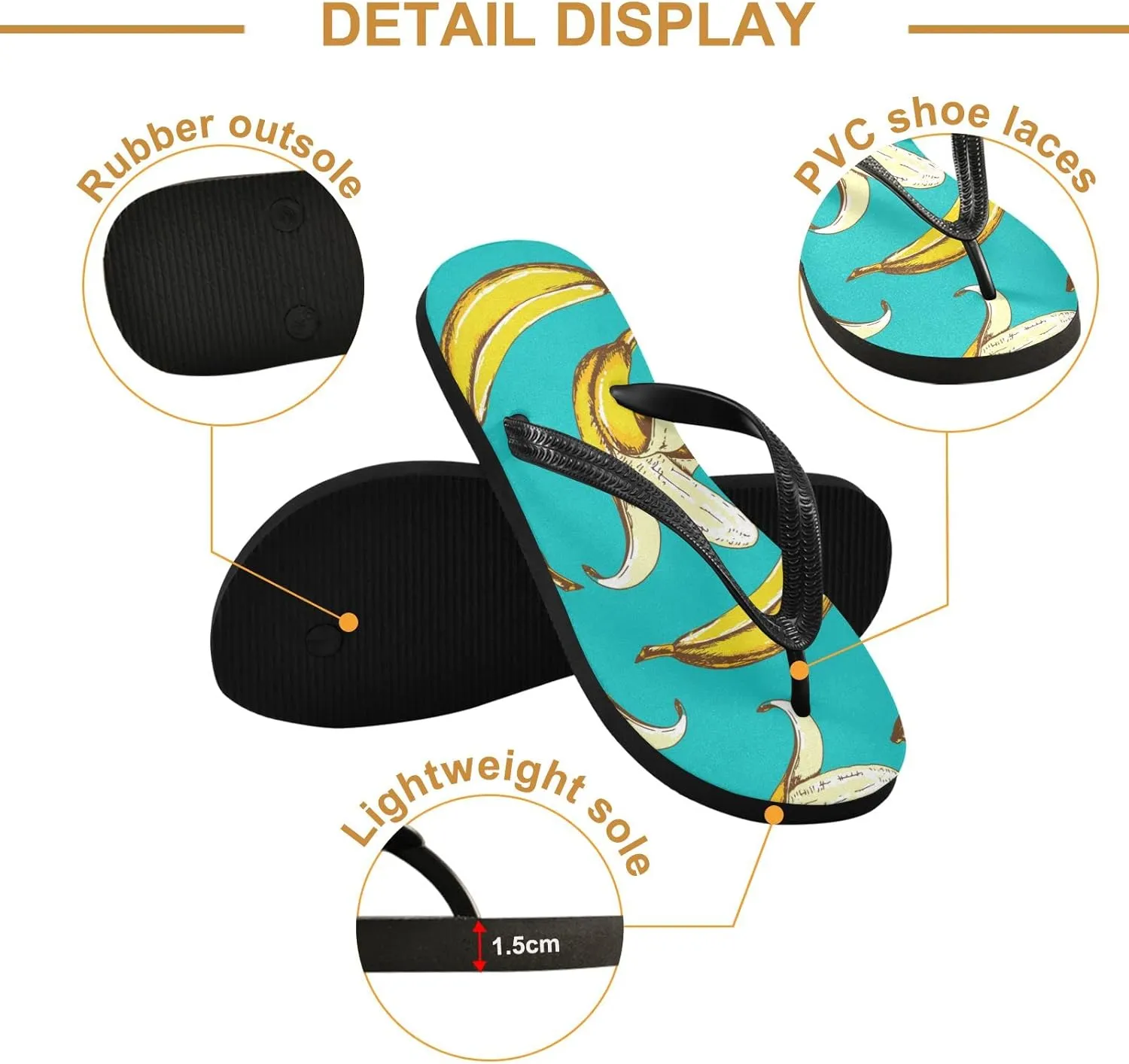 Oyihfvs Flip Flops Flip Sandal Home Slippers Hotel Spa Bedroom for Men Women XS-XXL