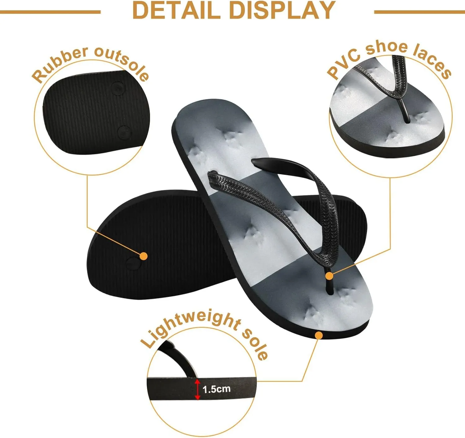 Oyihfvs Flip Flops Flip Sandal Home Slippers Hotel Spa Bedroom for Men Women XS-XXL