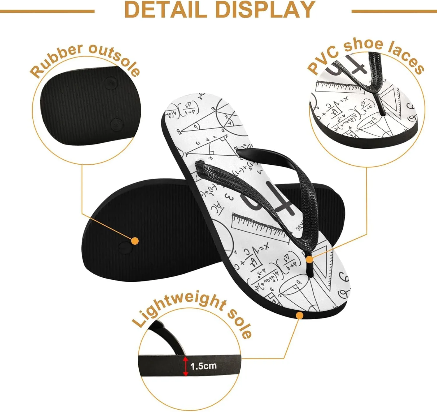 Oyihfvs Flip Flops Flip Sandal Home Slippers Hotel Spa Bedroom for Men Women XS-XXL