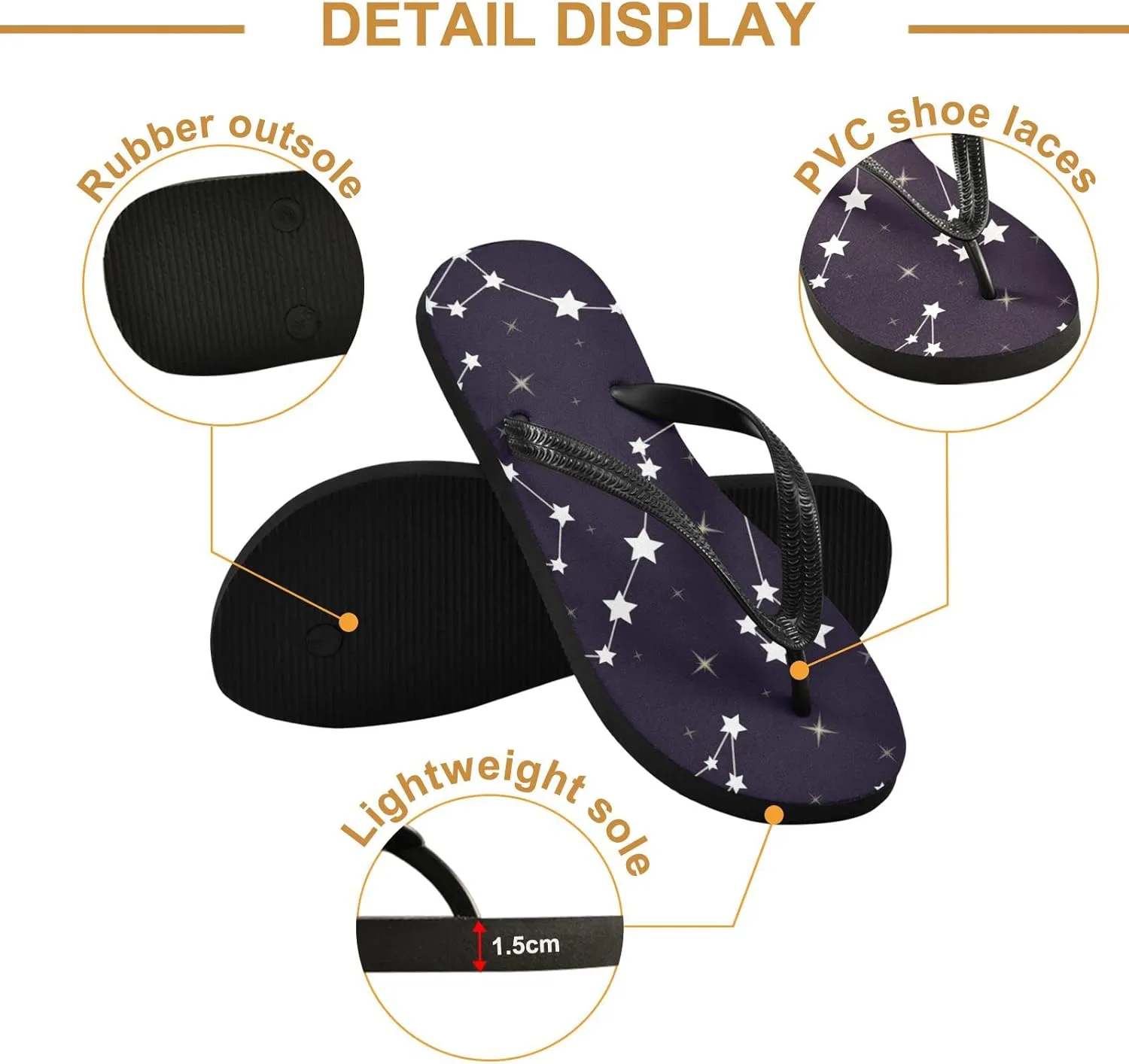Oyihfvs Flip Flops Flip Sandal Home Slippers Hotel Spa Bedroom for Men Women XS-XXL
