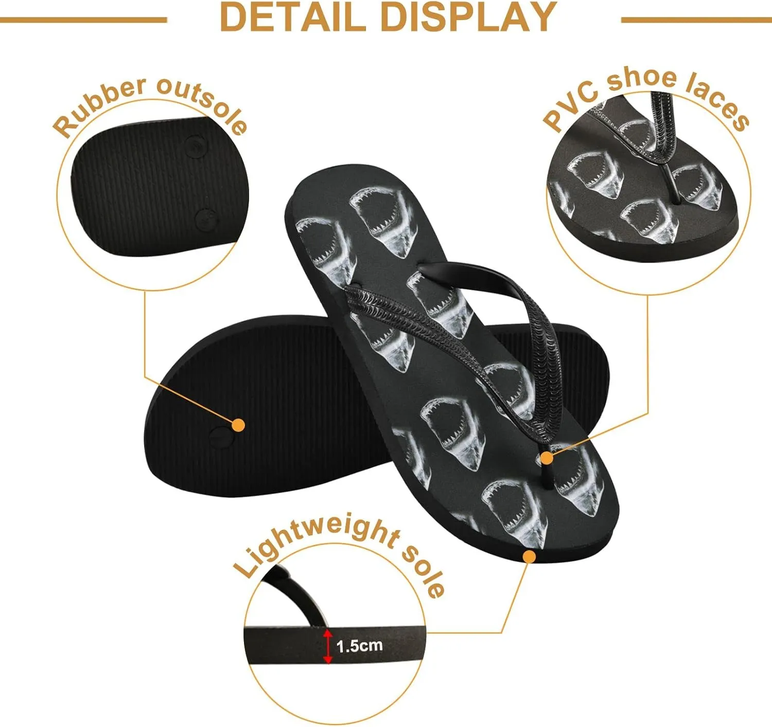 Oyihfvs Flip Flops Flip Sandal Home Slippers Hotel Spa Bedroom for Men Women XS-XXL