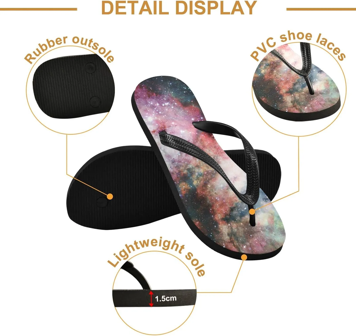 Oyihfvs Flip Flops Flip Sandal Home Slippers Hotel Spa Bedroom for Men Women XS-XXL