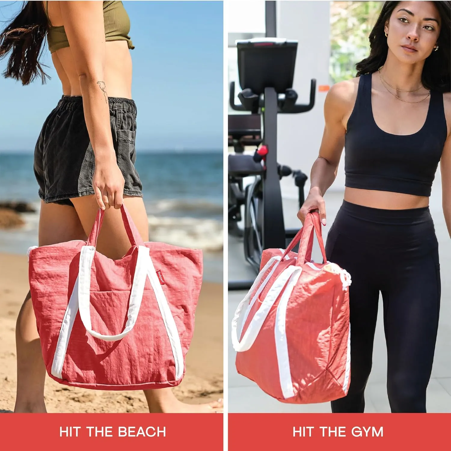 Packable Beach Bag Waterproof Sandproof - Lightweight & Foldable Travel Tote for Summer, Pool, Boat, Vacation, Gym