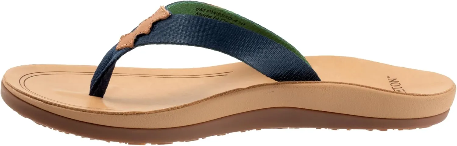 PENDLETON Women's Fire Legend Flip-Flop, Vibrant Fabric Upper, Rubber Sole, Cushioned Leather-Lined Footbed
